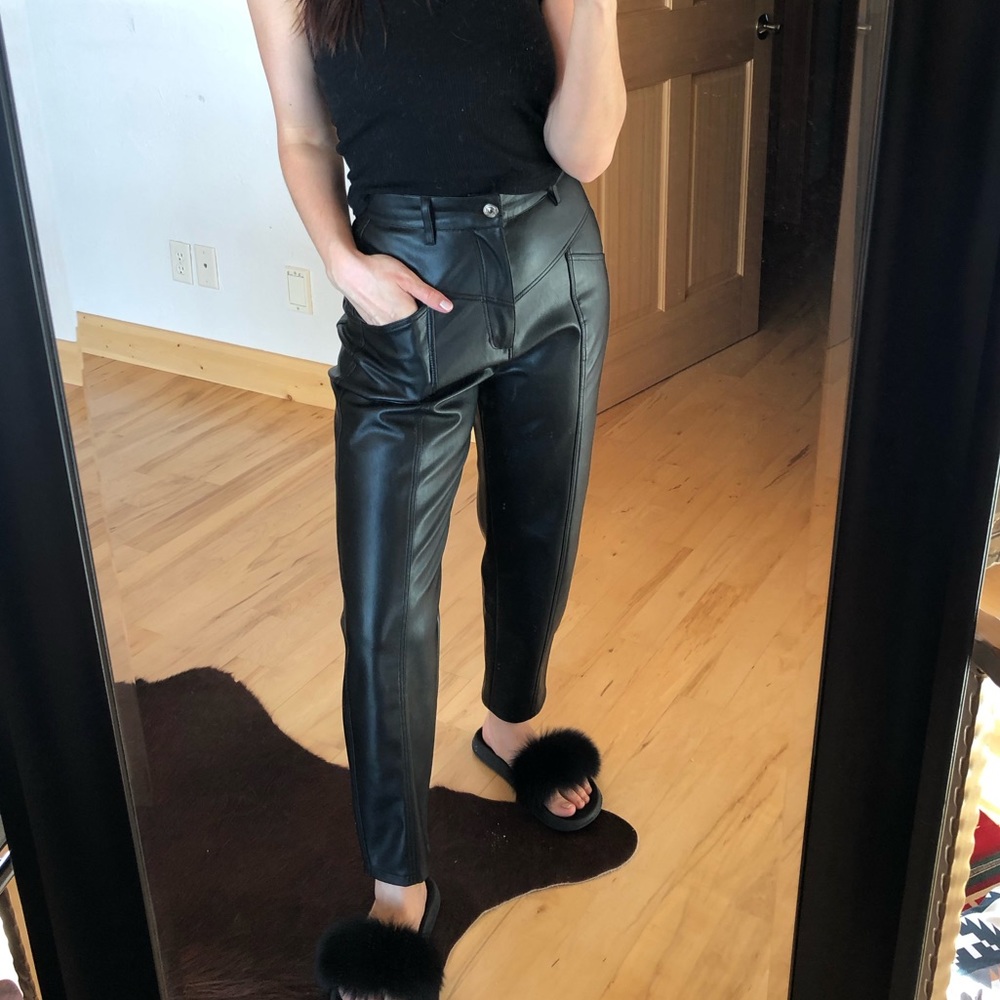 Zara Faux Leather Trousers